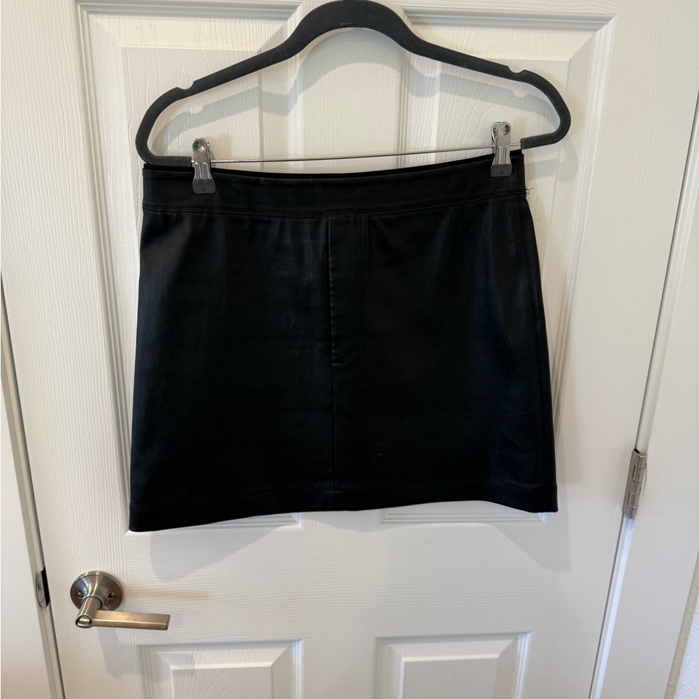 Classic Black leather Women's Skirt